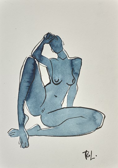 Relaxing by Toby Mulligan - Original on Paper